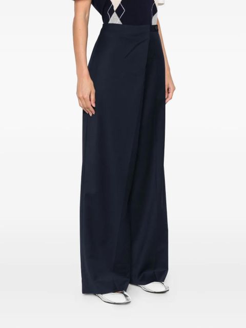 SANDRO asymmetrical panel trousers - Blue