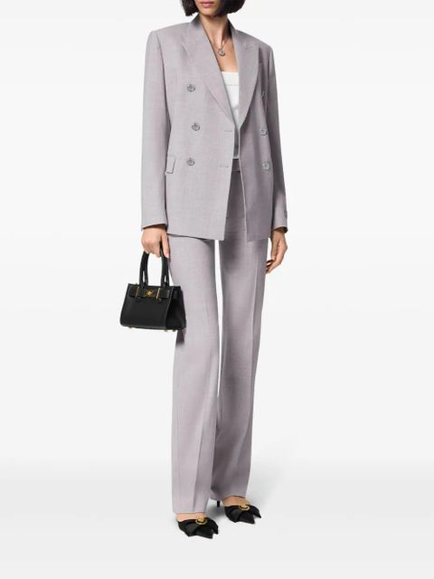 Versace double-breasted chambray blazer - Grey - zdjęcie produktu nr 2