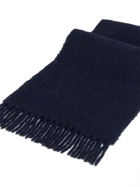 Marni logo-appliqué alpaca scarf - Blue - zdjęcie produktu nr 2