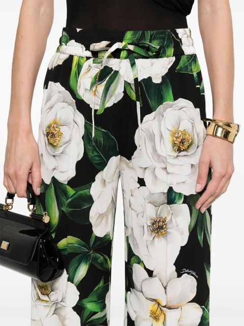 Dolce & Gabbana floral-print trousers - Green
