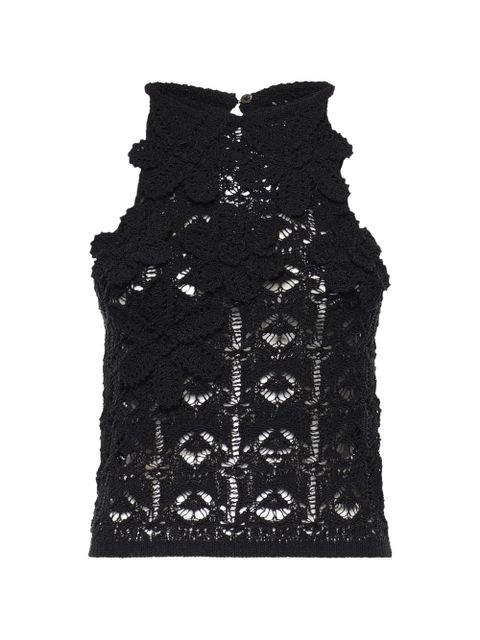 PINKO crochet tank top - Black - zdjęcie produktu nr 1
