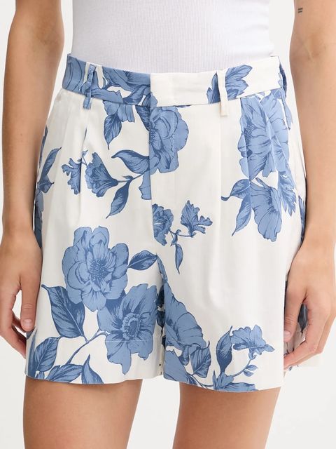 OUI szorty damskie kolor niebieski wzorzyste high waist 93235 - zdjęcie produktu nr 1