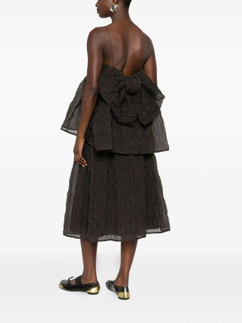 Cecilie Bahnsen Veronica matelassé-effect tank top - Brown