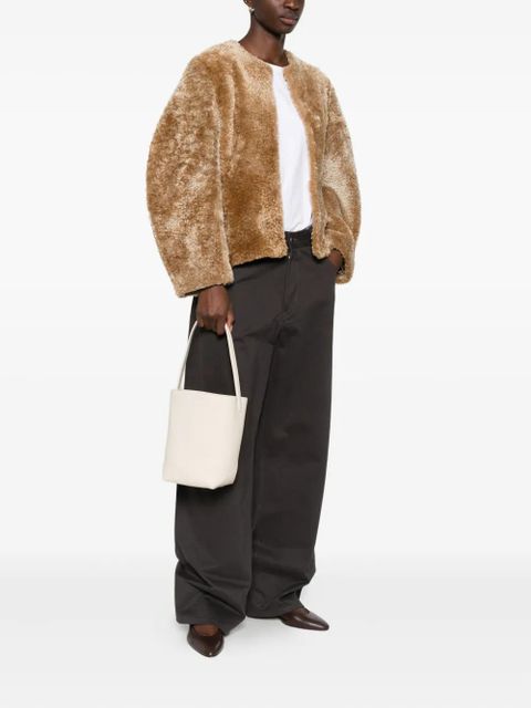 The Row leather shoulder bag - White