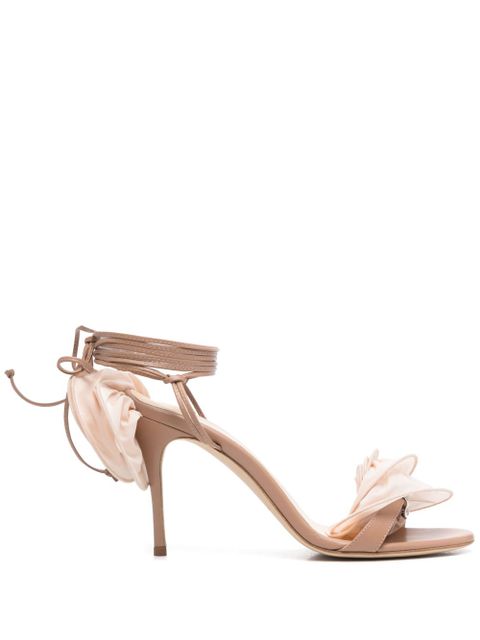 Magda Butrym 90mm floral-appliqué sandals - BEIGE - zdjęcie produktu nr 1