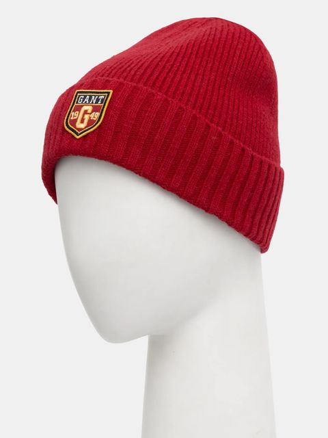 Gant czapka wełniana kolor czerwony wełniana 9910038