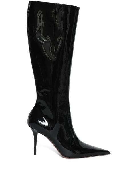 Amina Muaddi 90mm Barbara boots - Black - zdjęcie produktu nr 1