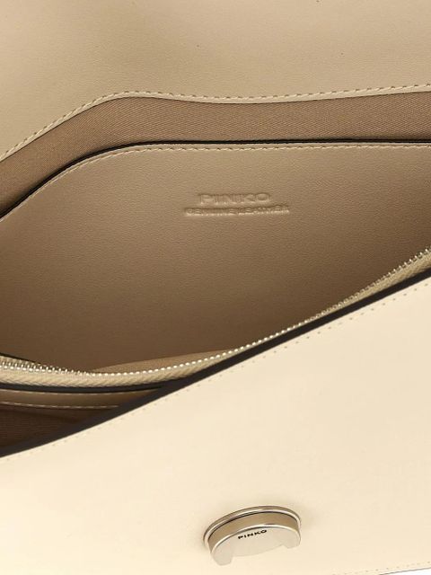 PINKO bird-embellished flap cross body bag - Neutrals