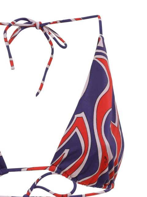 PUCCI abstract-print triangle bikini top - Blue - zdjęcie produktu nr 2