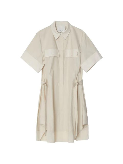 3.1 Phillip Lim flap-pocket tie mini dress - Neutrals - zdjęcie produktu nr 1