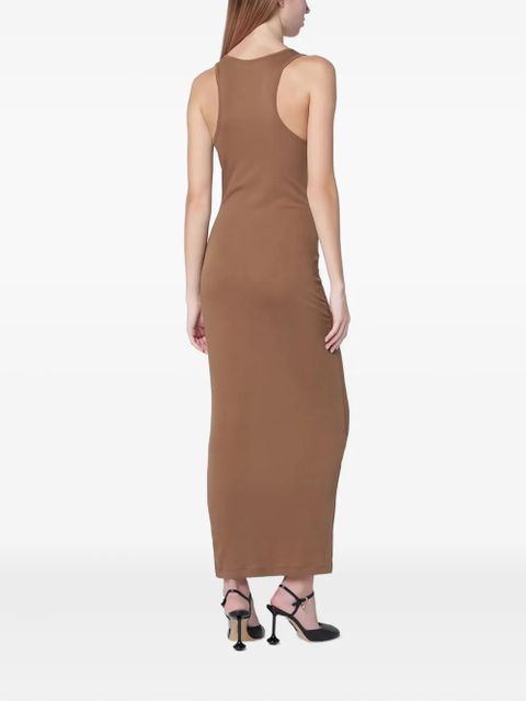 ENTIRE STUDIOS crew neck midi dress - Brown