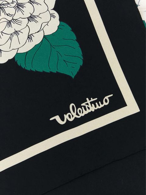 Valentino Garavani floral-printed scarf - Black - zdjęcie produktu nr 2