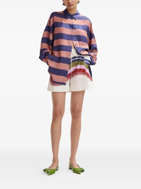 Essentiel Antwerp stripe-print drawstring shorts - White - zdjęcie produktu nr 2