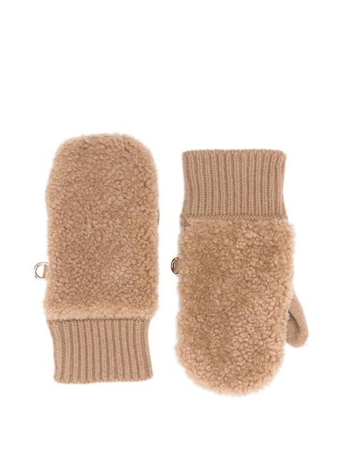 Miu Miu shearling gloves - Neutrals - zdjęcie produktu nr 1
