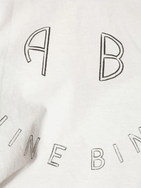 ANINE BING logo-print cotton t-shirt - White - zdjęcie produktu nr 2