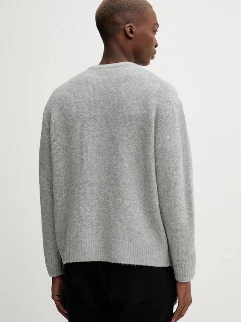 New Era sweter z domieszką wełny kolor szary 60684380