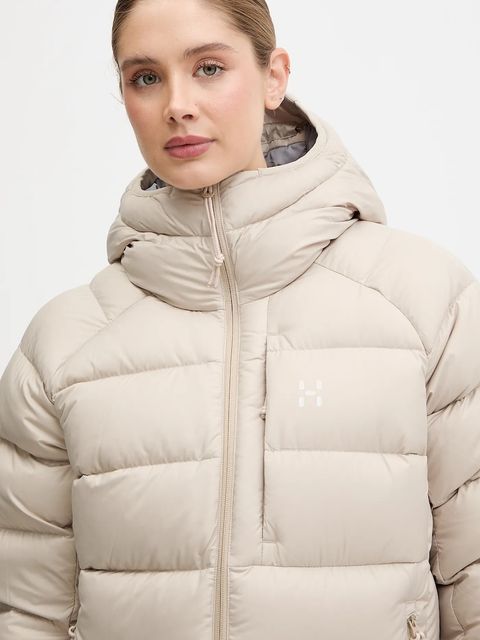 Haglöfs kurtka puchowa Rosson Down damska kolor beżowy zimowa 607468 - zdjęcie produktu nr 2