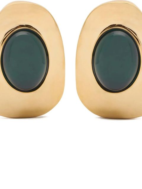 Saint Laurent oval stone earrings - Gold - zdjęcie produktu nr 2