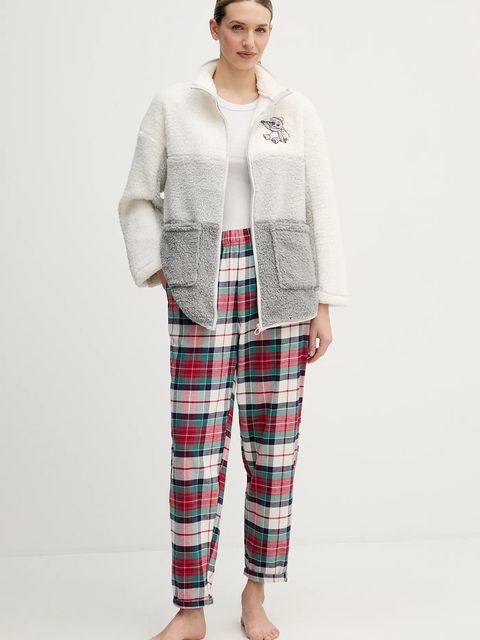 women'secret bluza piżamowa LILO & STITCH damskie kolor beżowy 4412221