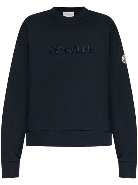 Moncler logo-embroidered sweatshirt - Blue - zdjęcie produktu nr 1