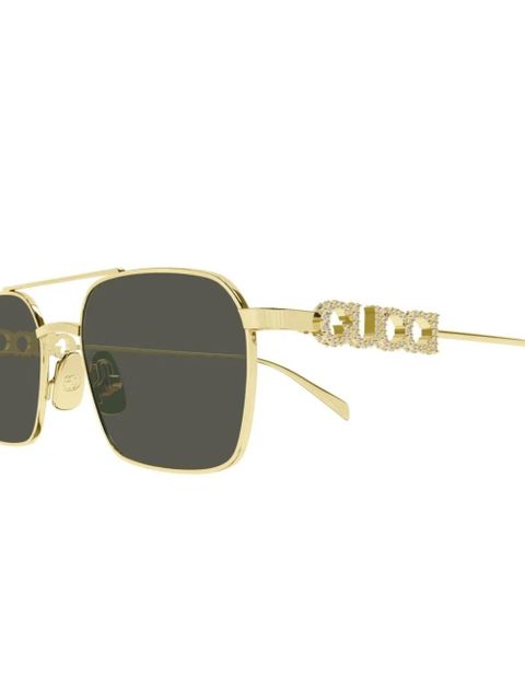 Gucci Eyewear navigator-frame sunglasses - Gold - zdjęcie produktu nr 2