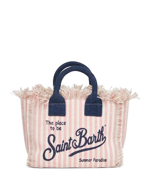 MC2 Saint Barth mini Vanity striped-pattern tote bag - Pink - zdjęcie produktu nr 1