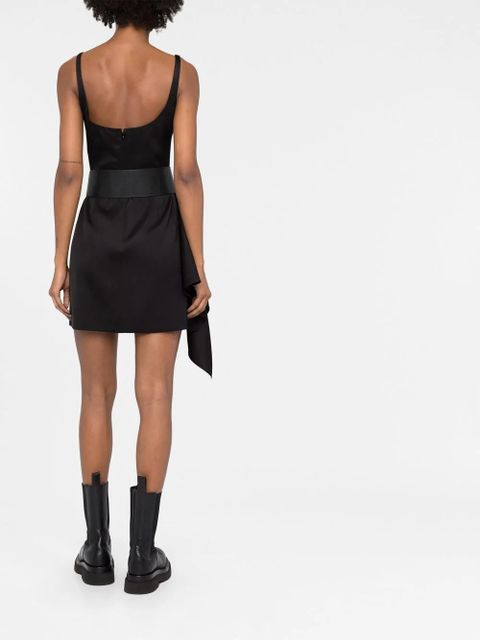 Alexander McQueen sweetheart-neck belted dress - Black