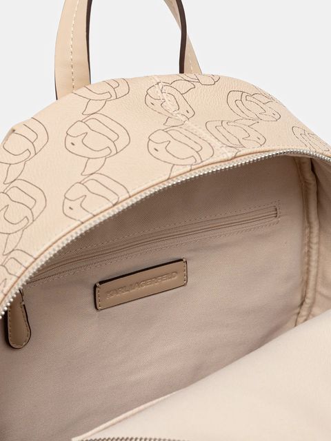 Karl Lagerfeld plecak IKON damski kolor beżowy duży wzorzysty A1W30133