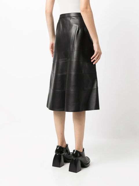 LOEWE high-waisted midi skirt - Black