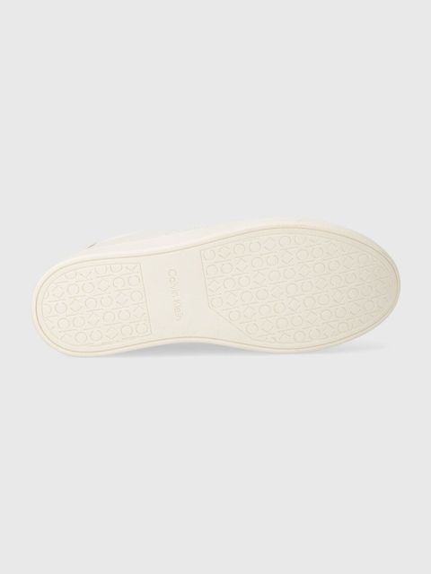 Calvin Klein sneakersy skórzane CLEAN CUPSOLE SLIP ON kolor biały HW0HW02007