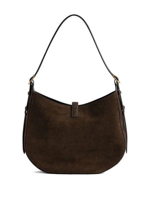 Zadig&Voltaire suede curved shoulder bag - Brown