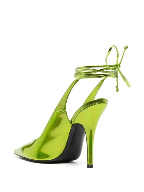The Attico Venus holographic-effect 105mm pumps - Green