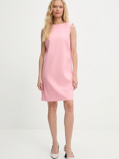 HUGO sukienka kolor różowy mini prosta 50553125