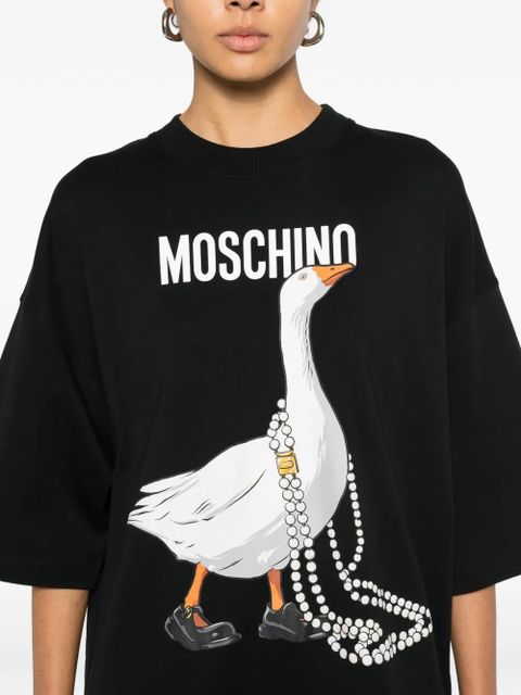 Moschino graphic-print mini dress - Black