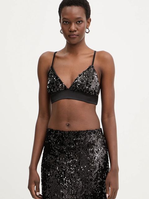 Haveone top damska kolor czarny z aplikacją RMA-P053 - zdjęcie produktu nr 1