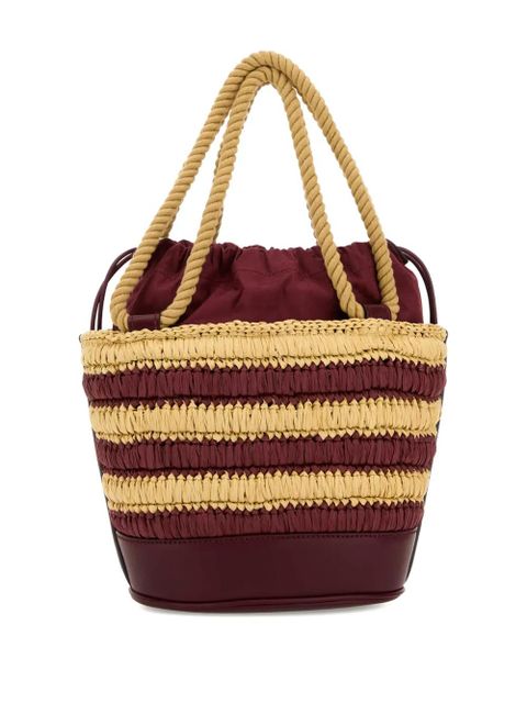 Gucci mini striped logo-detail bucket bag - Red - zdjęcie produktu nr 2