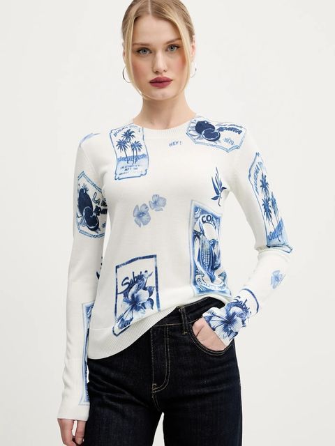 Desigual sweter z domieszką lnu TAMPERE - zdjęcie produktu nr 1