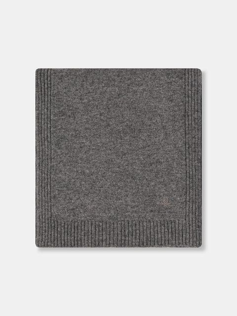 United Colors of Benetton szalik z dodatkiem wełny damski kolor szary gładki 122HDU01O