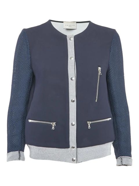 SANDRO pre-owned mesh-sleeves jacket - Blue - zdjęcie produktu nr 1