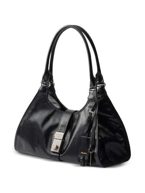 Prada medium leather shoulder bag - Black