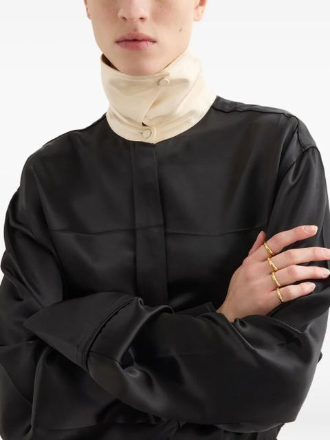 Jil Sander engraved logo irregular-surface rings (set of four) - Gold - zdjęcie produktu nr 2