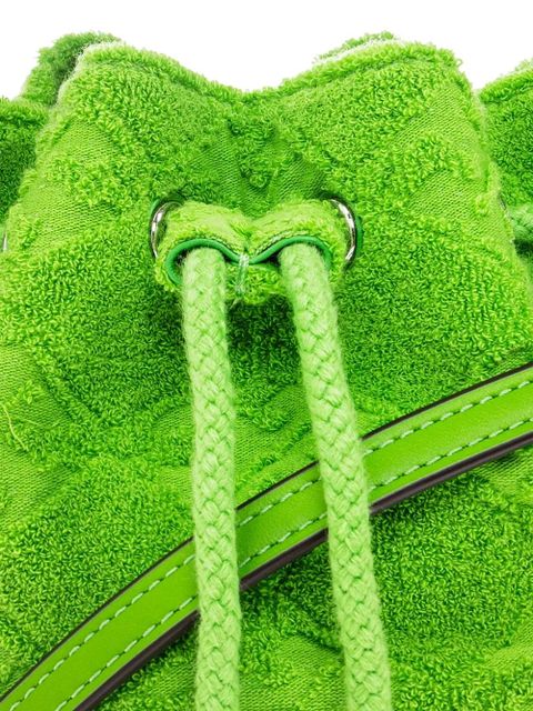 Tory Burch mini T Monogram Terry bucket bag - Green