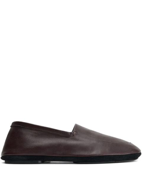 LEMAIRE square-toe slippers - Brown - zdjęcie produktu nr 1