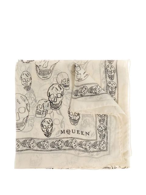 Alexander McQueen skull-print scarf - Neutrals - zdjęcie produktu nr 1