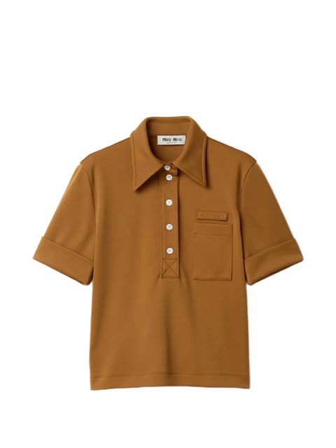 Miu Miu pocket short-sleeved polo shirt - Brown - zdjęcie produktu nr 1