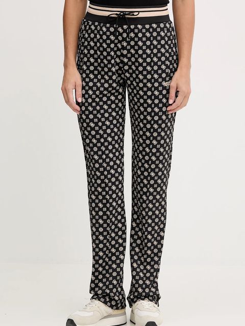 Guess spodnie dresowe NEW AGGIE damskie kolor czarny wzorzyste V5YB20 KB212 - zdjęcie produktu nr 1