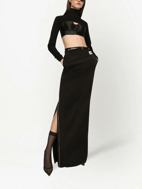 Dolce & Gabbana KIM DOLCE&GABBANA side-zip maxi skirt - Black - zdjęcie produktu nr 2