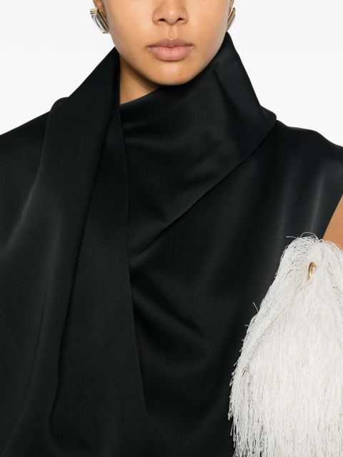 KHAITE Loe draped top - Black