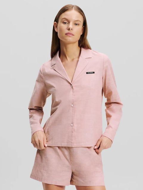 Karl Lagerfeld piżama bawełniana kolor różowy bawełniana A1W45004 - zdjęcie produktu nr 1