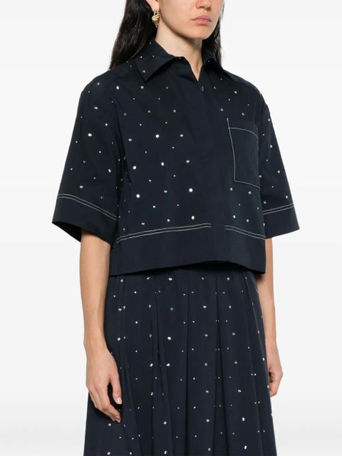 Maje cropped shirt - Blue